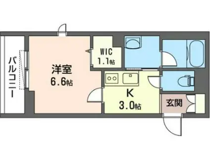 SHAMAISON ソラリア(1K/2階)の間取り写真