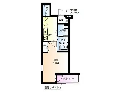 フジパレス我孫子前I番館(1K/2階)の間取り写真