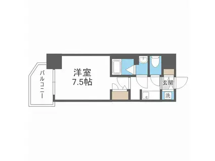 S-RESIDENCE大阪九条ノース(1K/2階)の間取り写真