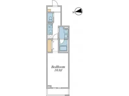 ウィンドテラス市川真間(1K/2階)の間取り写真