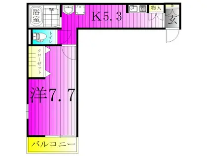 プリマカーサ(1K/3階)の間取り写真