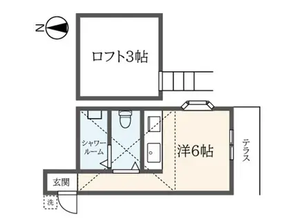 サンパレス京王(ワンルーム/1階)の間取り写真
