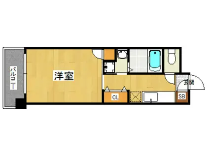 アールヴェール(1K/5階)の間取り写真