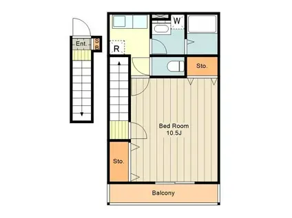 リブリ・さくら大工(1K/2階)の間取り写真