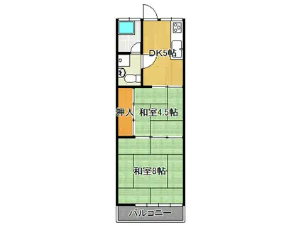 榮ハイツ(2DK/2階)の間取り写真