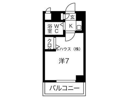 ペパーミントハウス(1K/2階)の間取り写真