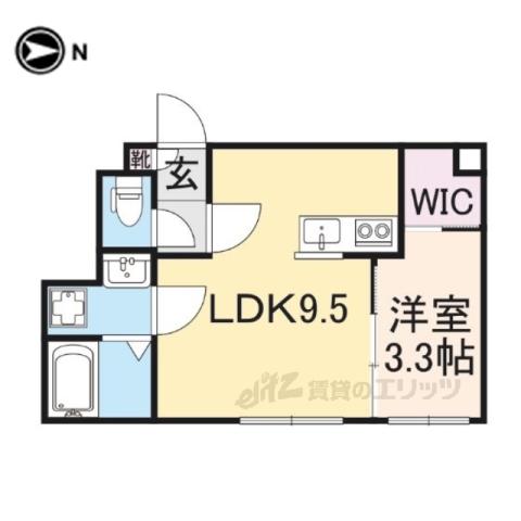 イオ・リアン坂本Ⅱ(1LDK/1階)の間取り写真