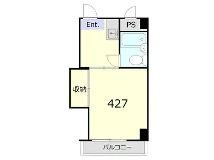 東京ベイビュウ(1DK/4階)の間取り写真
