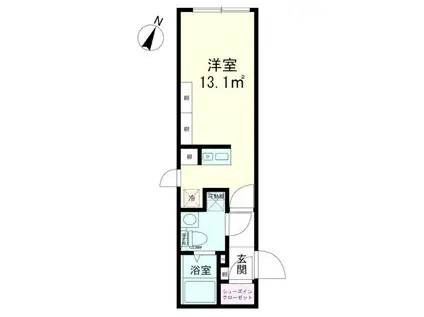 THE14 HIGASHI-JUJO(ワンルーム/2階)の間取り写真