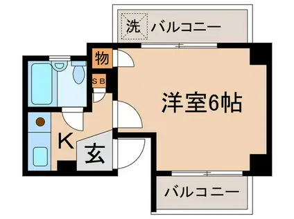 ラ.セーヌ21(1K/3階)の間取り写真