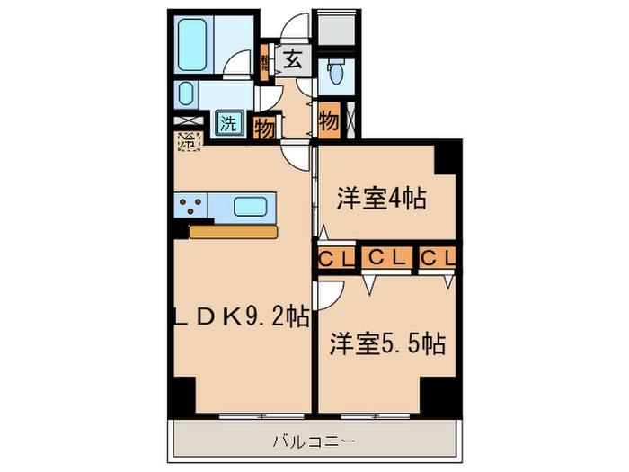 レジディア文京音羽(2LDK/1階)の間取り写真