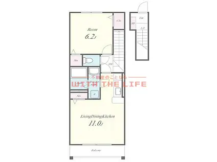 グリーンビラ(1LDK/2階)の間取り写真