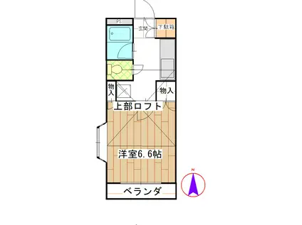 メゾンメイプル矢剣(1K/1階)の間取り写真