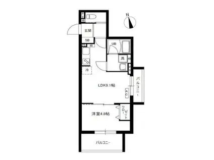 PIERRE LUMIE`RE ピエール ルミエール(1LDK/3階)の間取り写真