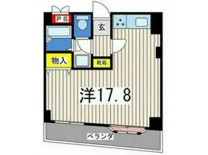 ロイヤルビレッジ(ワンルーム/5階)の間取り写真