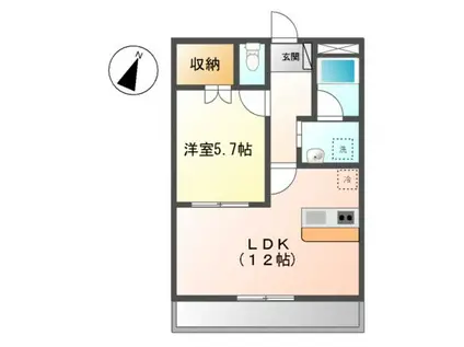 サンアロ-(1LDK/3階)の間取り写真
