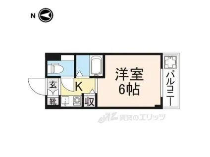 ブルグリンコート香里園(1K/7階)の間取り写真