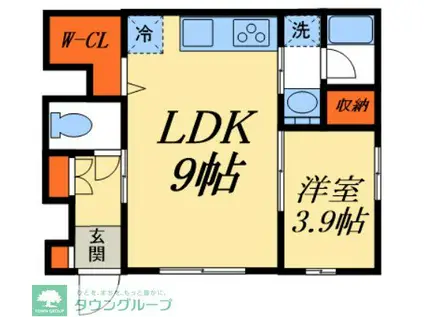 セジュールMT(1LDK/1階)の間取り写真