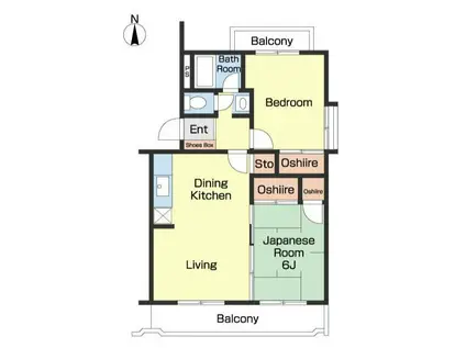 並木ハイツ(2LDK/3階)の間取り写真