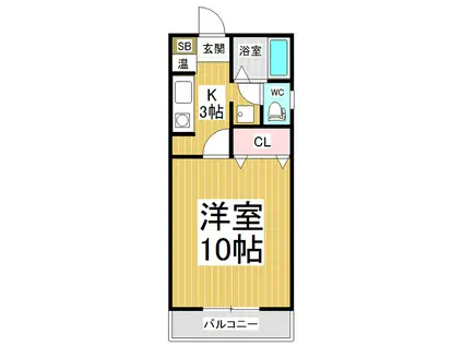 コーポアルテス(1K/3階)の間取り写真