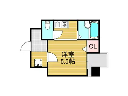 アークマンション(1K/2階)の間取り写真