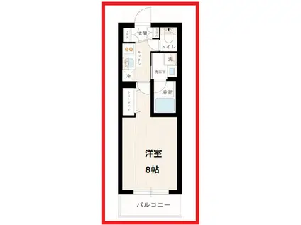 ハイズヴィガー墨田(1K/3階)の間取り写真