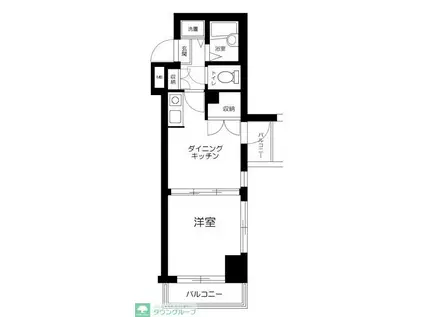 ラウム横浜台町(1K/4階)の間取り写真