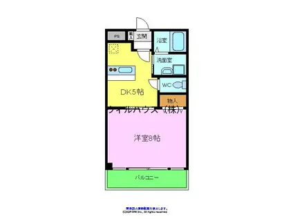 PRIMOなかもず(1DK/4階)の間取り写真