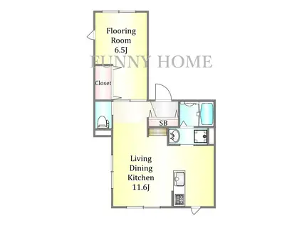 あおば荘(1LDK/1階)の間取り写真