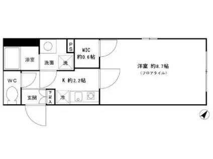 コンポジット駒込(1K/2階)の間取り写真