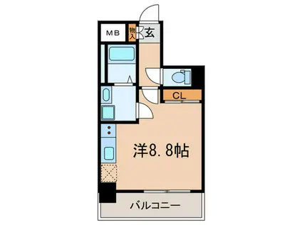 コンフォリア東池袋(ワンルーム/14階)の間取り写真