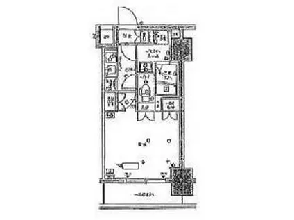 スカイコートパレス東大前(1K/6階)の間取り写真
