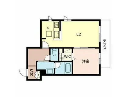 シャーメゾン ファーイースト英賀保(1LDK/1階)の間取り写真