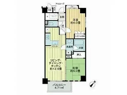 アプレ野方STORIA(2LDK/3階)の間取り写真