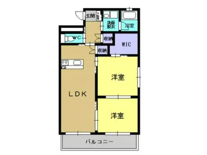 リバーサイド清音(2LDK/2階)の間取り写真