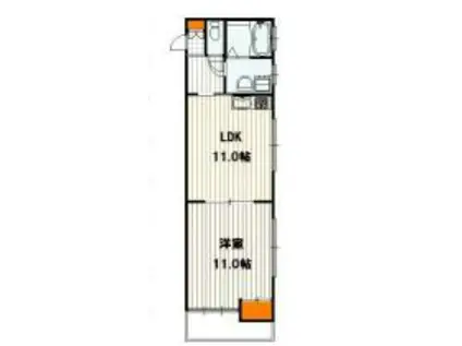 シャトー・ル・ラック(1LDK/4階)の間取り写真