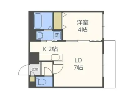 エスポワールN(1LDK/5階)の間取り写真