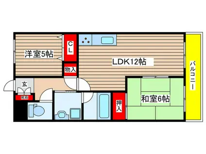 コットンハウス平針(2LDK/3階)の間取り写真