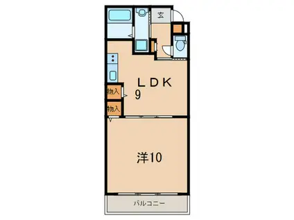 メープル甲子園(1LDK/3階)の間取り写真