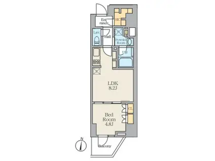 アリビス笹塚(1LDK/3階)の間取り写真