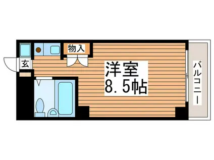 グリーンヒルズ(ワンルーム/3階)の間取り写真