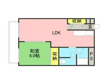 メゾン・ド・メナージュ(1LDK/5階)の間取り写真