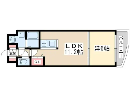 第5アローズ新大阪(1LDK/4階)の間取り写真