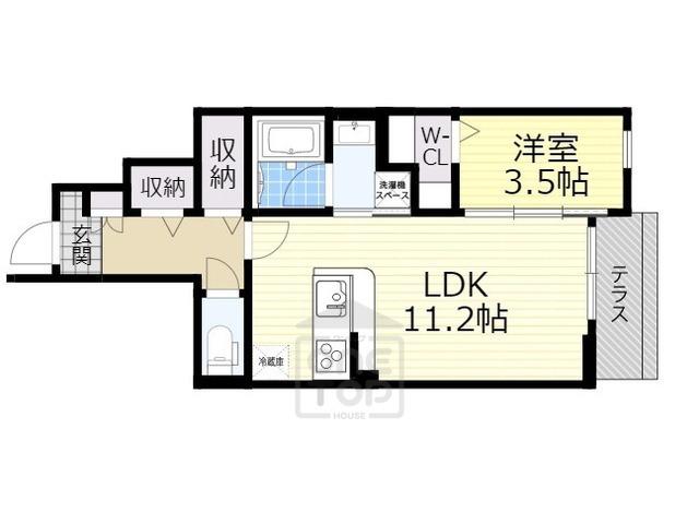 メゾン大島3(1LDK/1階)の間取り写真