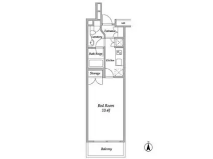 HF碑文谷レジデンス(1K/2階)の間取り写真