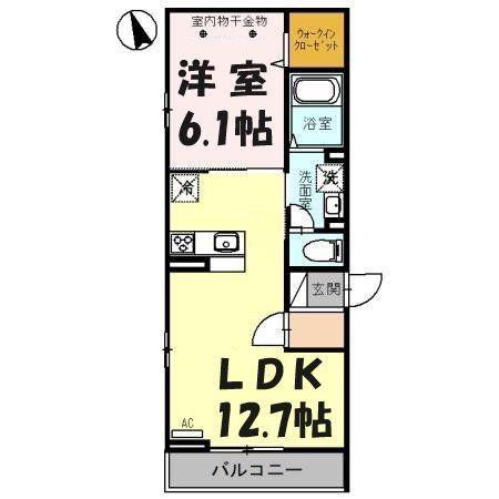 ラ・フェリーチェ(1LDK/2階)の間取り写真