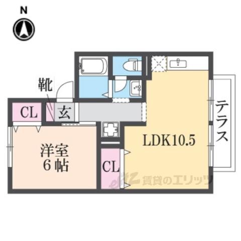ファミール大和(1LDK/1階)の間取り写真