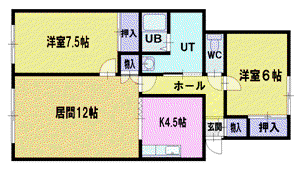 プレステージM真栄(2LDK/2階)の間取り写真