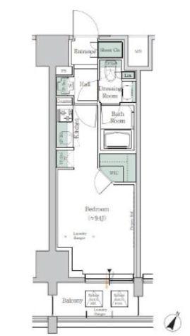 ONE ROOF RESIDENCE TAMACHI(ワンルーム/7階)の間取り写真