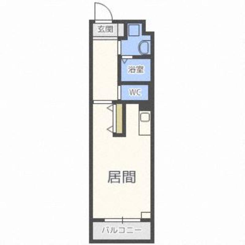 ピアッツァII(1K/3階)の間取り写真